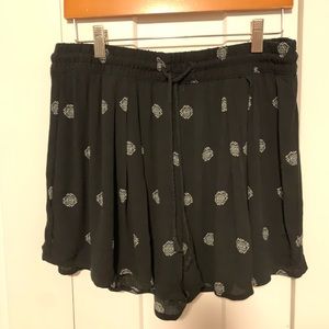 Black flowy shorts